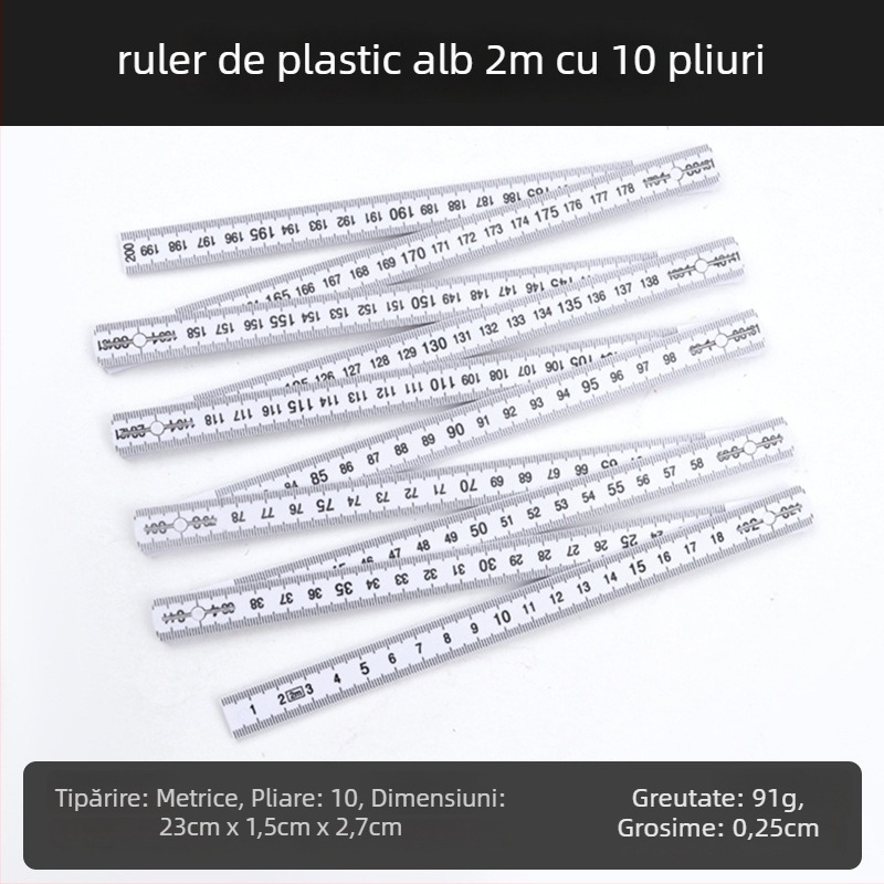 QITE Riglă pliabilă din lemn, formă neregulată, scară metrică cu două fețe, riglă în centimetri, greutate netă 105 g