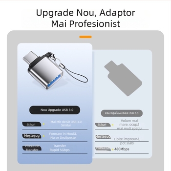 Adaptor OTG Type-C către USB 3.0, convertor pentru USB flash pentru dispozitive cu Type-C