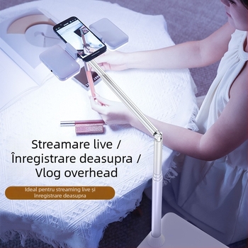 Suport de podea pentru telefoane și tablete, cu înălțime reglabilă și lungime a brațului – universal, aliaj + ABS