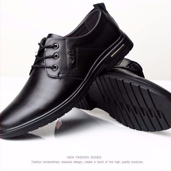 Pantofi casual bărbați din piele naturală, partea superioară respirabilă, talpă din cauciuc, creștere internă a înălțimii, construcție vulcanizată