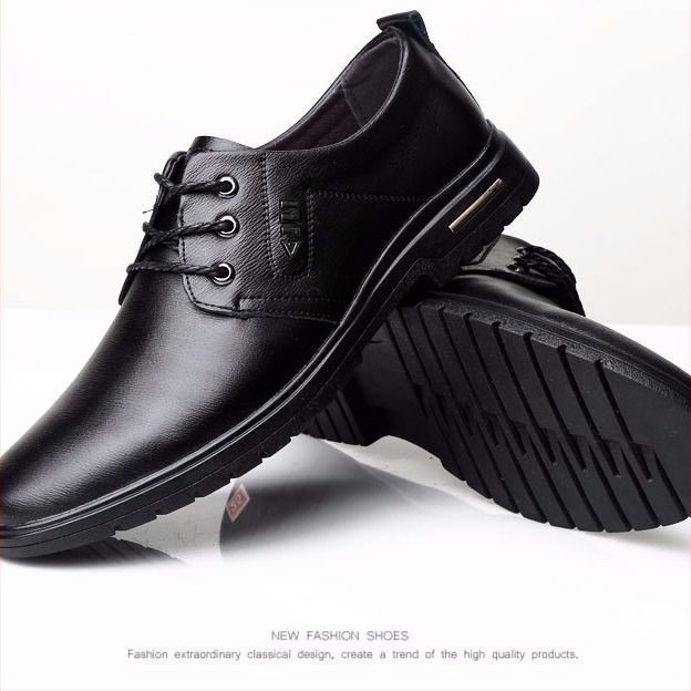 Pantofi casual bărbați din piele naturală, partea superioară respirabilă, talpă din cauciuc, creștere internă a înălțimii, construcție vulcanizată