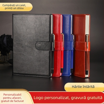 Set notebook în cutie cadou, personalizat — copertă din piele sintetică, legare cu sârmă, Daolin hârtie, 50–100 pagini, 100 g/m², Zhongjian