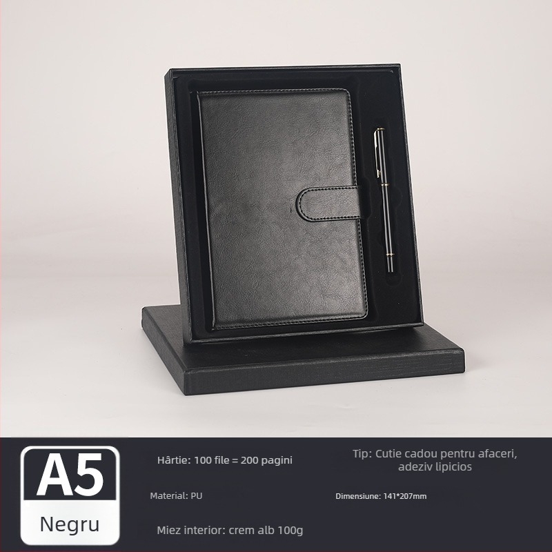 Set notebook în cutie cadou, personalizat — copertă din piele sintetică, legare cu sârmă, Daolin hârtie, 50–100 pagini, 100 g/m², Zhongjian