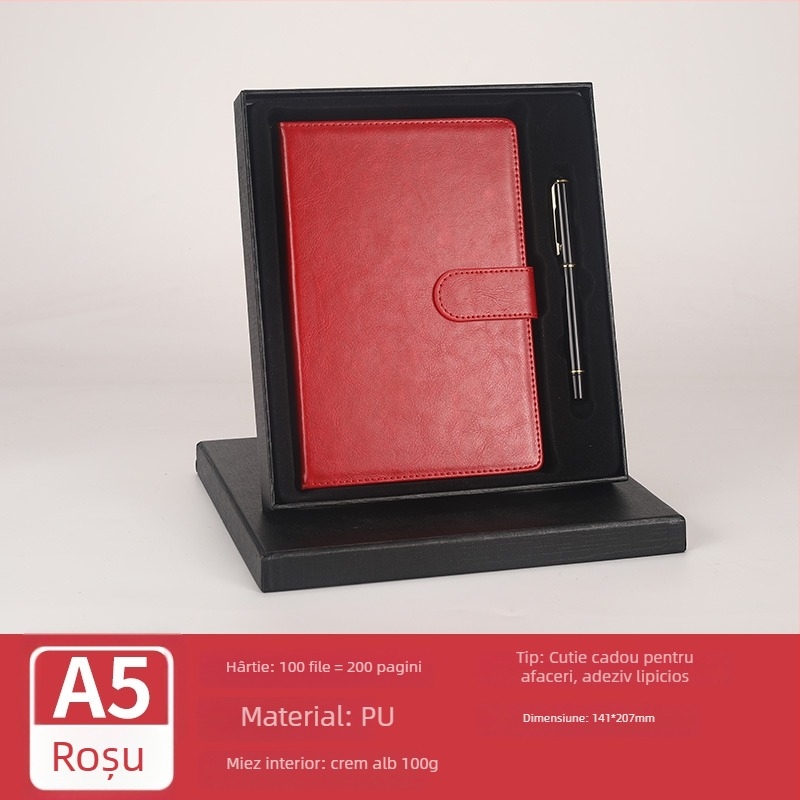 Set notebook în cutie cadou, personalizat — copertă din piele sintetică, legare cu sârmă, Daolin hârtie, 50–100 pagini, 100 g/m², Zhongjian