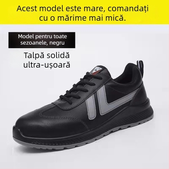 Încălțăminte de protecție pentru muncă, respirabilă și ușoară; exterior din velur Superfiber; vârf din plastic-otel; protecție anti-șoc și anti-perforație