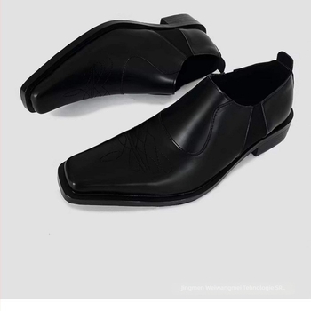 Loafers bărbați cu creștere în înălime, piele microfibră, PU branț, talpă din cauciuc