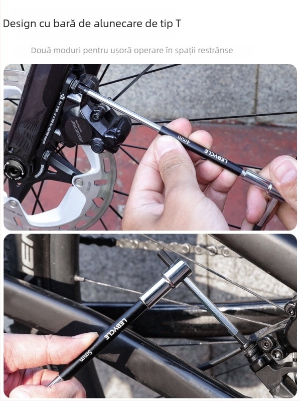 Lebycle cheie Allen în formă de T cu tijă glisantă pentru biciclete de munte și de drum