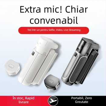 Bețișor selfie Bluetooth Z40, cu telecomandă, din ABS+aliaj de aluminiu, suport cu patru picioare și iluminare de umplere