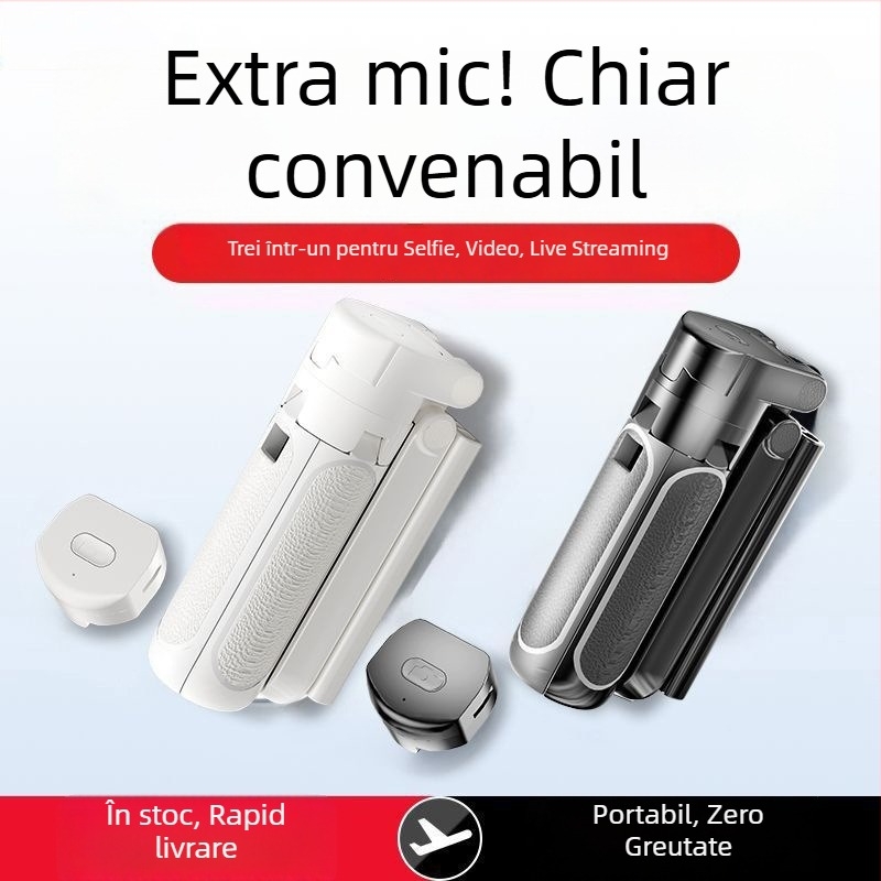 Bețișor selfie Bluetooth Z40, cu telecomandă, din ABS+aliaj de aluminiu, suport cu patru picioare și iluminare de umplere