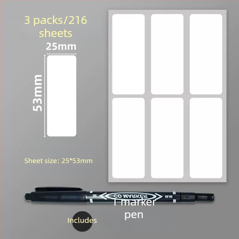 Etichete autocolante PVC pentru instrucțiuni, model etichetă, 1 bucată pe pagină