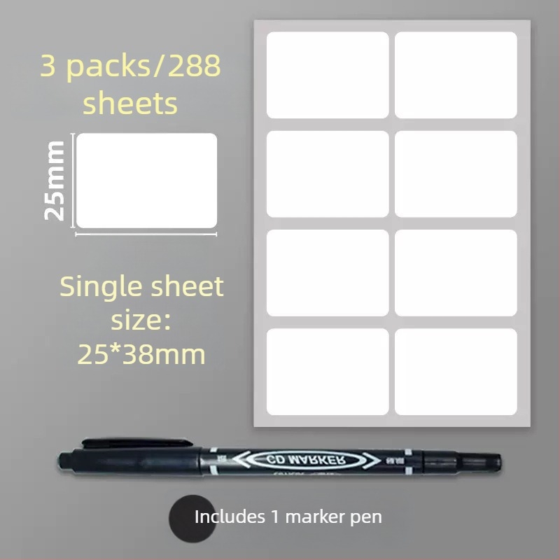 Etichete autocolante PVC pentru instrucțiuni, model etichetă, 1 bucată pe pagină