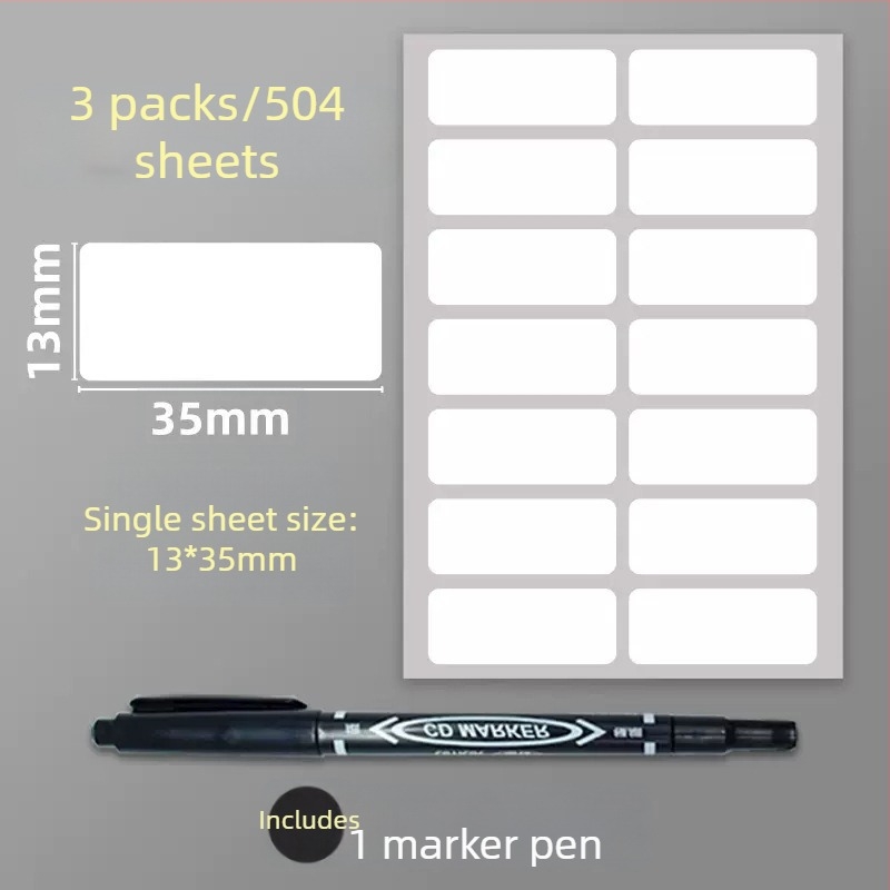 Etichete autocolante PVC pentru instrucțiuni, model etichetă, 1 bucată pe pagină