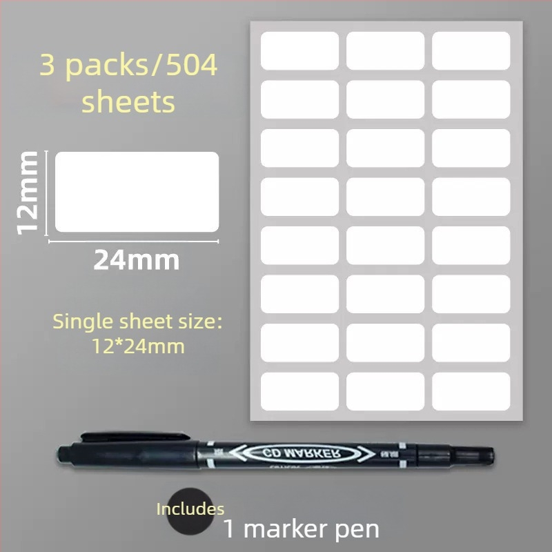 Etichete autocolante PVC pentru instrucțiuni, model etichetă, 1 bucată pe pagină