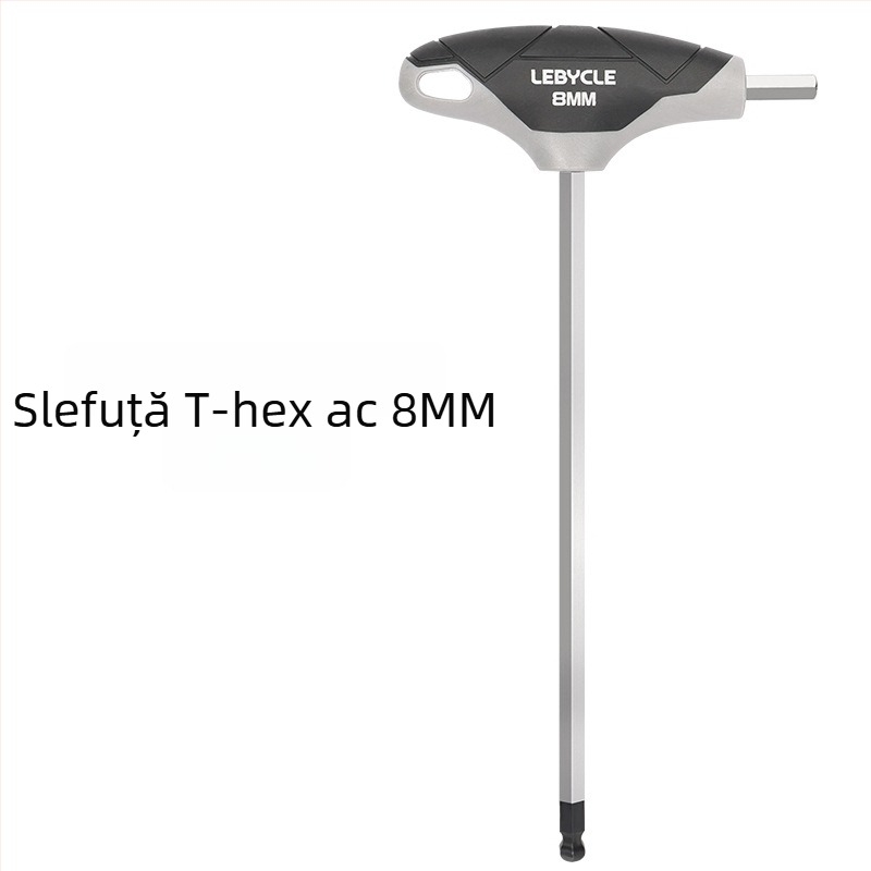 Set chei Allen cu mâner T și cap cu bilă, pentru biciclete, din oțel S2