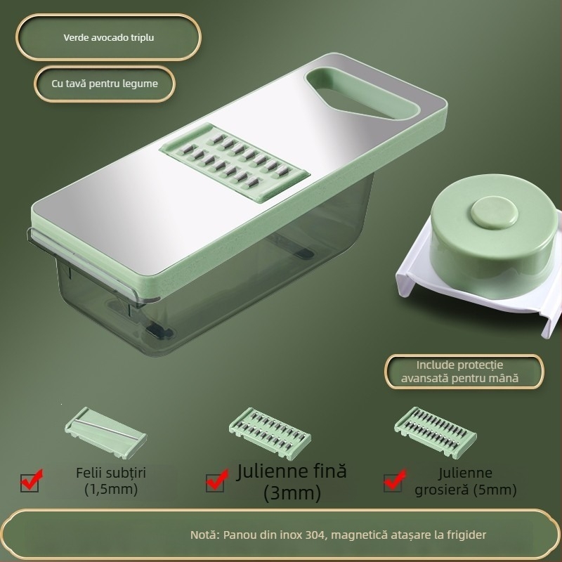 Tocator multifuncțional pentru legume - Brand Youluoman; Model 8028; Stil: Light Luxury; Funcție: Multifuncțional; Categorie: Tocator multifuncțional pentru legume