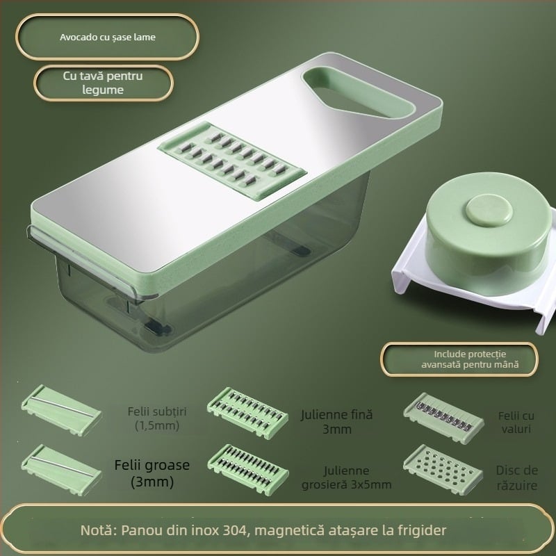 Tocator multifuncțional pentru legume - Brand Youluoman; Model 8028; Stil: Light Luxury; Funcție: Multifuncțional; Categorie: Tocator multifuncțional pentru legume