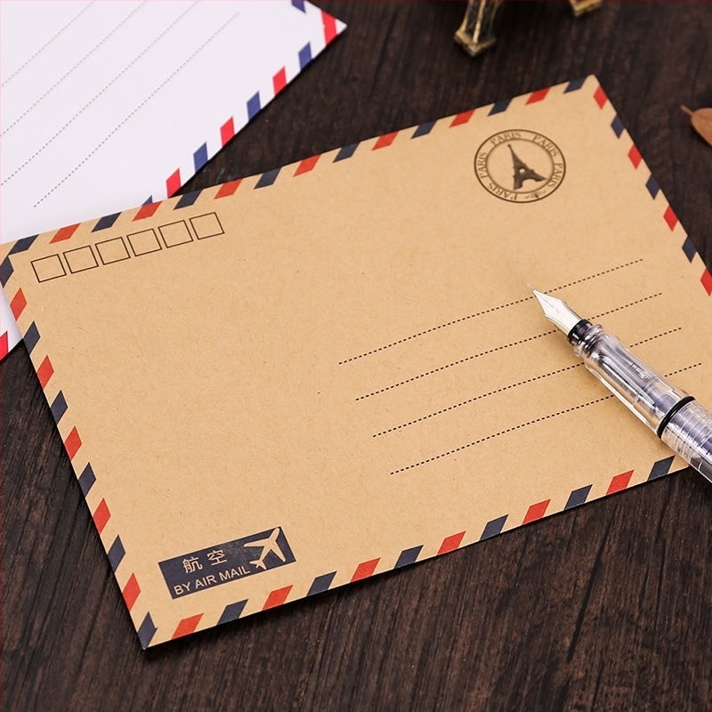 Set de papetărie cu plicuri și foi de scris, stil chinezesc retro, plicuri cu fereastră, 56 de bucăți