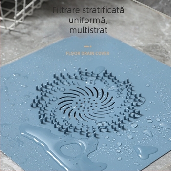 Capac de drenaj din silicon cu filtru pentru păr, anti-blocare pentru podea de baie, personalizabil, stil modern minimalist