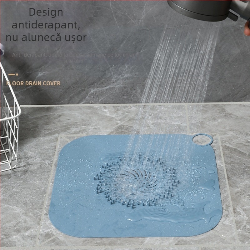 Capac de drenaj din silicon cu filtru pentru păr, anti-blocare pentru podea de baie, personalizabil, stil modern minimalist