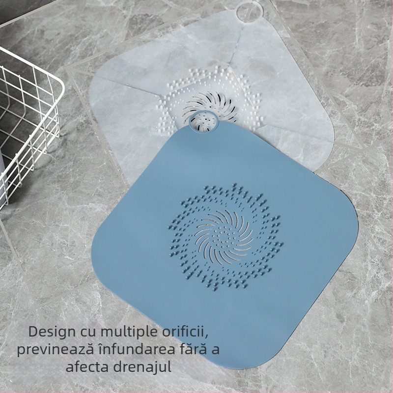 Capac de drenaj din silicon cu filtru pentru păr, anti-blocare pentru podea de baie, personalizabil, stil modern minimalist