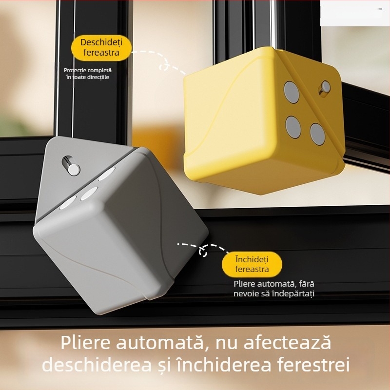 Protector de colț din aluminiu pentru fereastră - anti-coliziune, deschidere interioară, husă de protecție