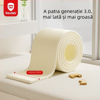 Bedeli bandă protectie colț anti-coliziune pentru copii – ecologic, non-toxic, protecție a colțului mesei, formă pătrată, pachet 80 buc.