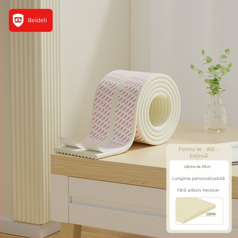 Bedeli bandă protectie colț anti-coliziune pentru copii – ecologic, non-toxic, protecție a colțului mesei, formă pătrată, pachet 80 buc.