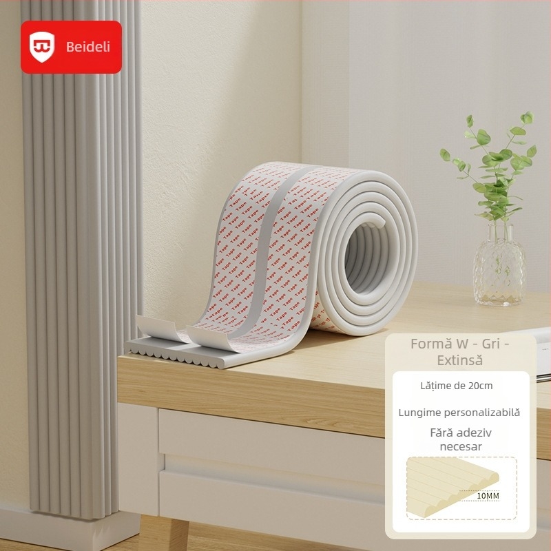 Bedeli bandă protectie colț anti-coliziune pentru copii – ecologic, non-toxic, protecție a colțului mesei, formă pătrată, pachet 80 buc.