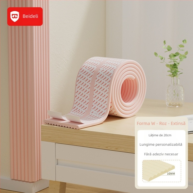 Bedeli bandă protectie colț anti-coliziune pentru copii – ecologic, non-toxic, protecție a colțului mesei, formă pătrată, pachet 80 buc.