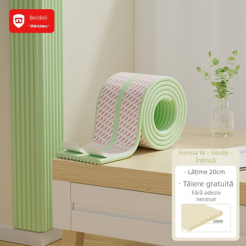 Bedeli bandă protectie colț anti-coliziune pentru copii – ecologic, non-toxic, protecție a colțului mesei, formă pătrată, pachet 80 buc.