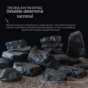 Piatră de decor pentru acvariu – natural Black Gold Canyon Stone, piatră de curs, Lu xin, 1 bucată