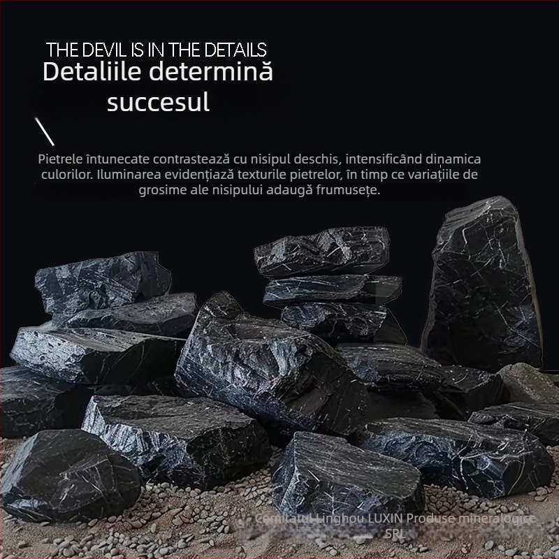 Piatră de decor pentru acvariu – natural Black Gold Canyon Stone, piatră de curs, Lu xin, 1 bucată