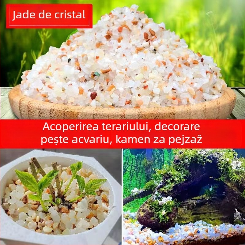 Nisip de fund pentru acvariu pentru amenajare – peisaj acvatic natural, decor cu jad și nisip perlat (Material: Altele; Origine: Altele; Scop principal: Altele; Funcție: Altele)