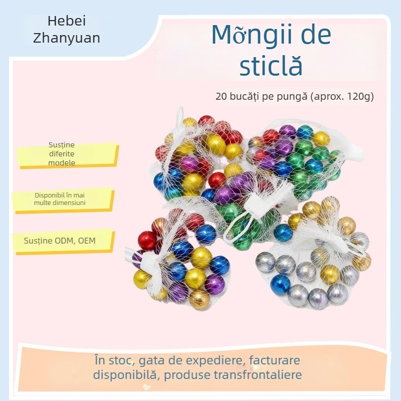 Pietre de peisaj din mărgele de sticlă - accesoriu decorativ, cod articol 24-4-2, cutie 500 buc., greutate 500 g