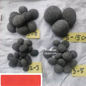 Sferă ovală din piatră vulcanică pentru amenajări în acvariu – decor pentru acvariu (piatră vulcanică, formă ovală, pentru acvariu)