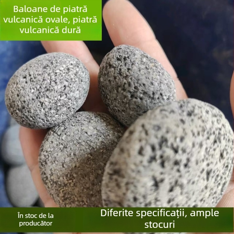 Sferă ovală din piatră vulcanică pentru amenajări în acvariu – decor pentru acvariu (piatră vulcanică, formă ovală, pentru acvariu)