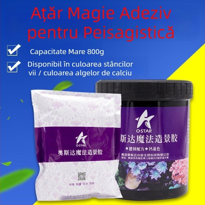 Adeziv pentru aquascaping pentru acvarii marine – pe bază de rășină, pentru rocă vie și corali, ambalaj în pungă