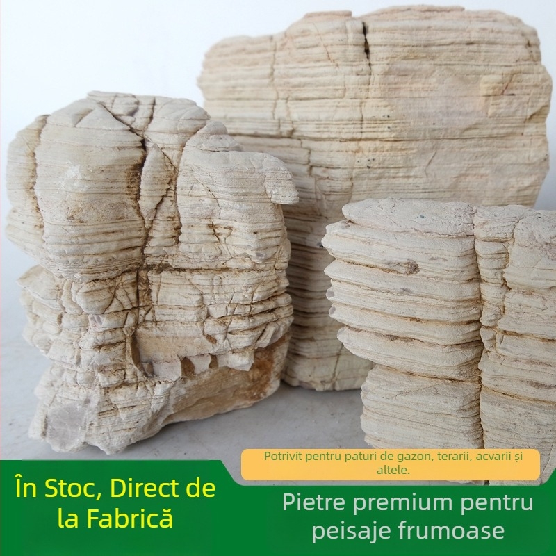 Piatră naturală cu mai multe straturi pentru amenajări acvatice și grădină | 0,1–10 kg/buc | Ambalaj personalizabil | Piatră de peisaj