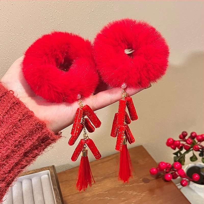 Ac de păr cu formă de funda, din material textil, handmade, clips lateral, pentru copii, stil vintage