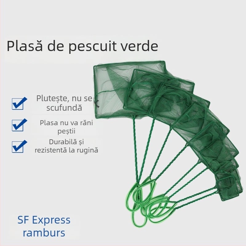 Plasă verde pentru acvariu, pătrată, manuală, pentru prinderea peștilor într-un acvariu decorativ