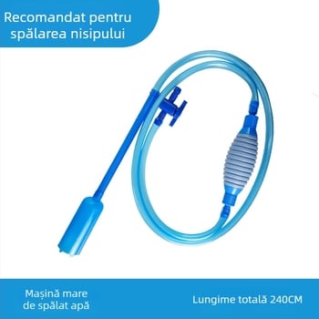 Sistem manual de schimbare a apei pentru acvariu cu sifon și unealtă de curățare
