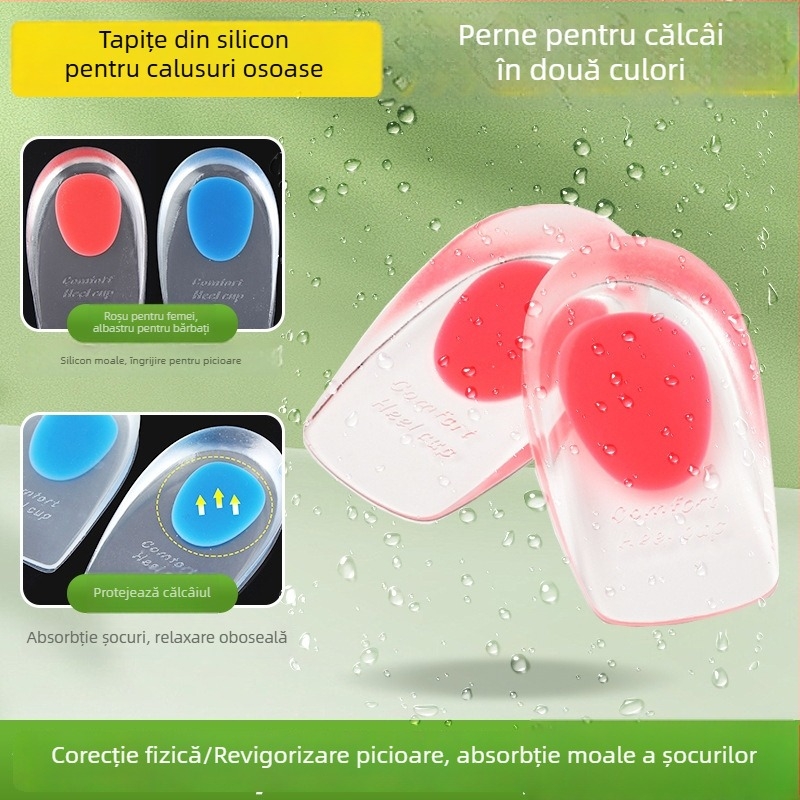 Kangwei talpă pentru călcâi – Heel Cup, SEBS, ameliorează durerea de călcâi și oferă absorbție a șocurilor, potrivit pentru adidași, pantofi din piele, cizme și sandale.