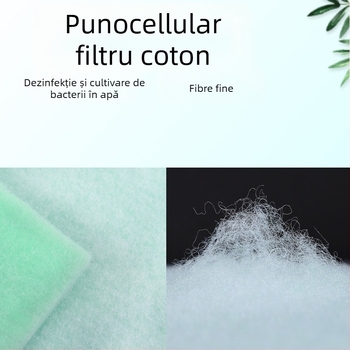 Vată de filtrare pentru acvariu — tăiată în fâșii, densitate mare, material de filtrare superior cu burete