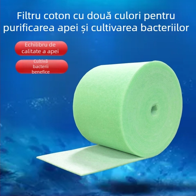 Vată de filtrare pentru acvariu — tăiată în fâșii, densitate mare, material de filtrare superior cu burete