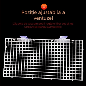 Suport pentru capac de acvariu, acrilic, cadru de susținere din plastic transparent cu plasă anti săritură