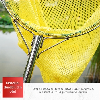 Plasă de pescuit din oțel inoxidabil solid, plasă de aterizare cu ochiuri grosiere – realizată manual, Xiangye Fishing Network