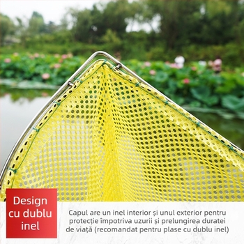 Plasă de pescuit din oțel inoxidabil solid, plasă de aterizare cu ochiuri grosiere – realizată manual, Xiangye Fishing Network