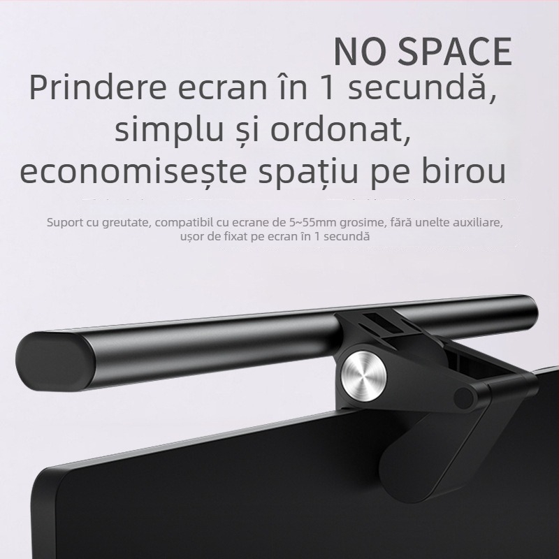 Lampă LED pentru ecran de videoconferințe, model S1 (aliaj din aluminiu; protecția ochilor; 1 kg)