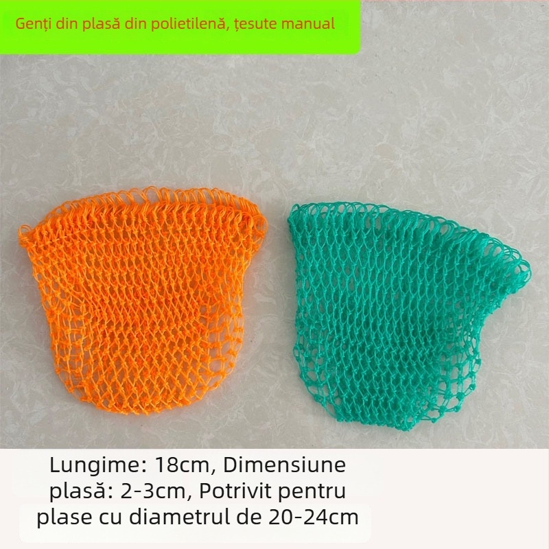 Geantă de plasă din nylon pentru pescuit – lucrată manual, împletită; Material: fir de nylon; Categorie: echipament de pescuit; Marcă: Yuhui fishing gear