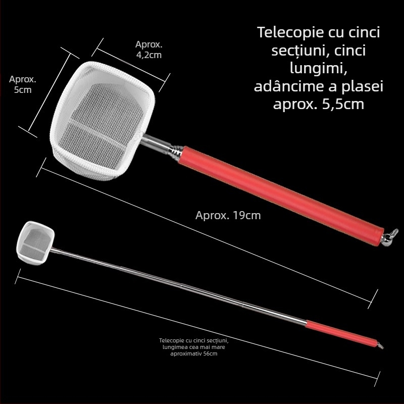 Plasă telescopică din oțel inoxidabil pentru creveți, pentru acvariu, 300 g, brand Player Baby